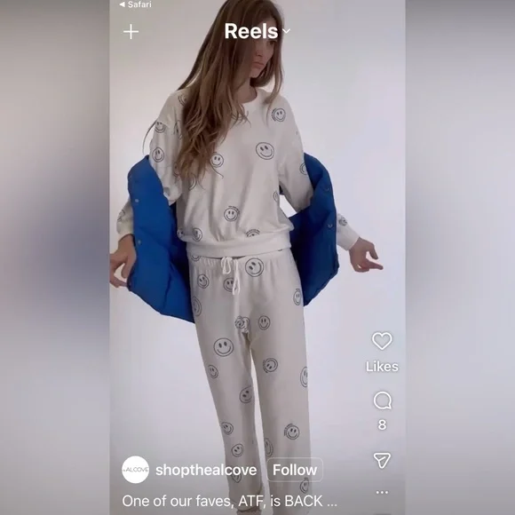 A.T.F All Time Favorite Malibu Smiley lounge set top pants M - Picture 7 of 7